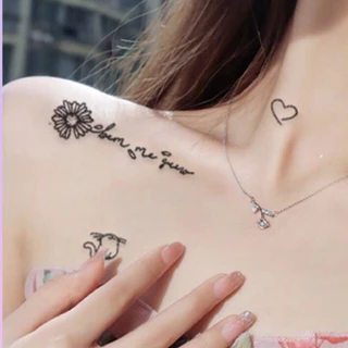 Tattoo🌔 แทททู minimal 6x10cm. พร้อมส่งใน🇹🇭