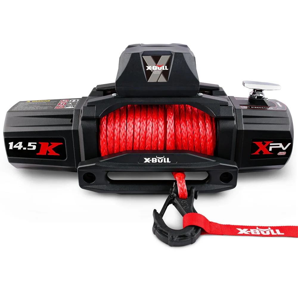 X-BULL Electric Winch XPV 14500 LBS 12V Synthetic Rope SUV Jeep Truck 4WD