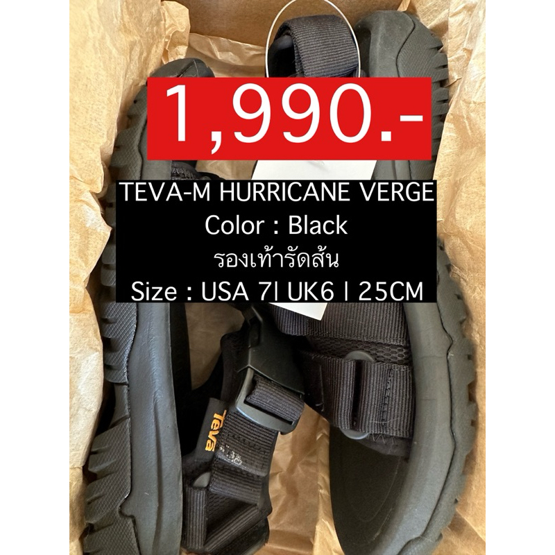 มือสอง รองเท้ารัดส้น TEVA MEN รองเท้ารัดส้นผู้ชาย - M HURRICANE VERGE 1121534-PNN สีดำ