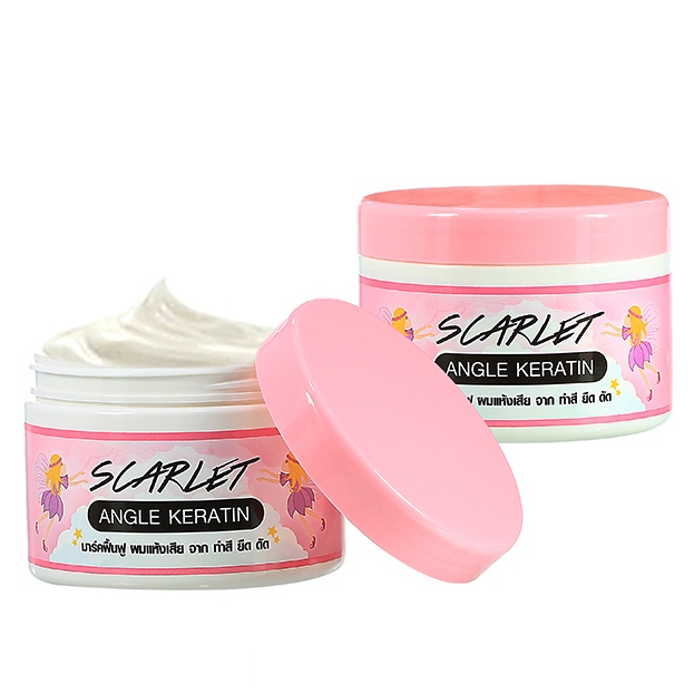 Scarlet Angle Keratin ขนาด 300ml. เคราตินนางฟ้า มาร์คผมฟื้นฟู ผมแห้งเสีย จาก ทำสี ยืด ดัด