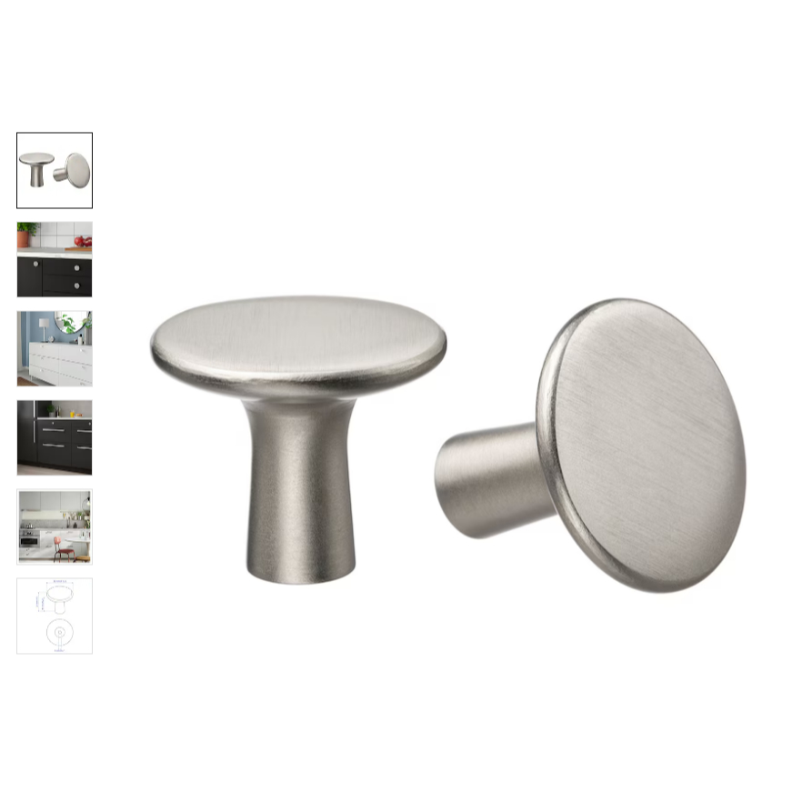 IKEAshopping KALERUM คอเลรุม ปุ่มจับ, มือจับ สีสแตนเลส, 30 มม.