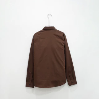 takayay brand เสื้อเชิ๊ต สีช็อคโกแลต **เช็คขนาดจากตางรางไซซ์ของทางร้านเท่านั้น** เสื้อเชิ้ตสีเอิร์ธโทน ผ้าคอตตอนทวิล
