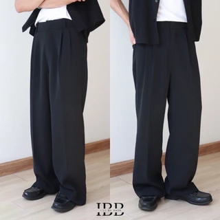 IBB STRAIGHT WIDE PLANTS กางเกงสแล็คขากระบอกใหญ่เนื้อผ้าพริ้ว