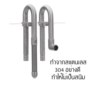 (พร้อมส่ง) Inflow Outflow Aquapro สแตนเลส รุ่น PRO Series แบบมีตะแกรงกันลูกกุ้งในตัว