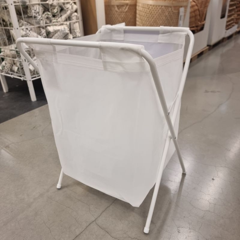 ค่าส่งถูก IKEA แท้ ตะกร้าผ้าคุณภาพดี ใช้ทน หิ้วได้ตั้งได้, ตะกร้าผ้า ตะกร้าผ้าสีขาว