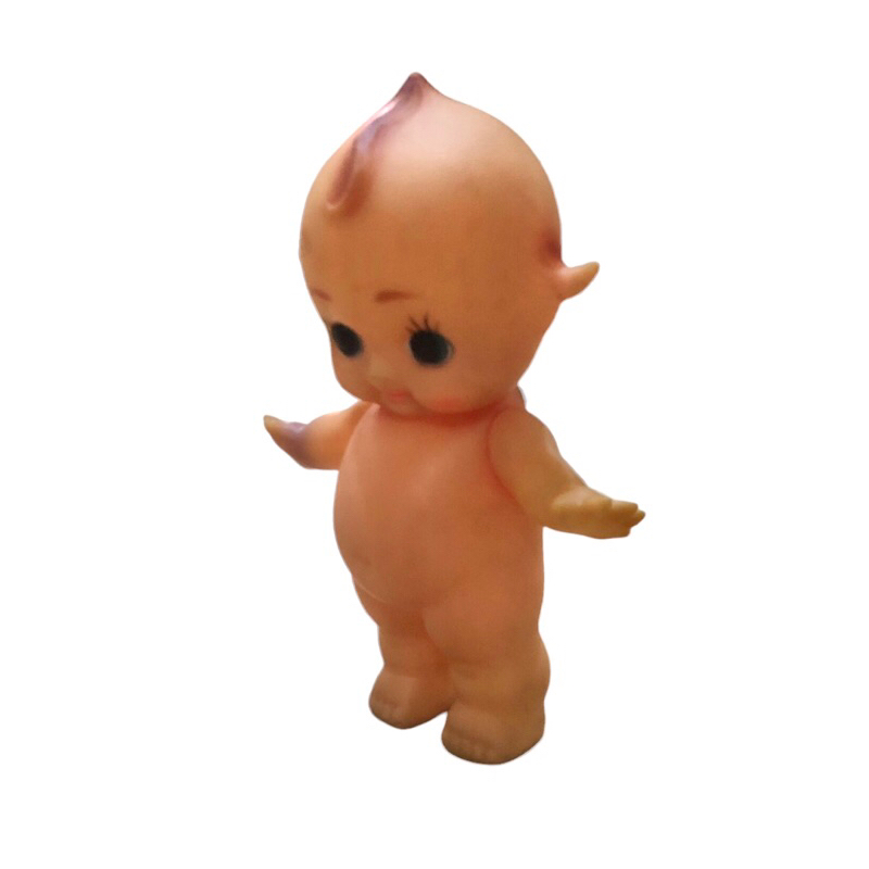 Kewpie Doll Starfish Hands Green Wing Coin Bank 6" Vintage Toy