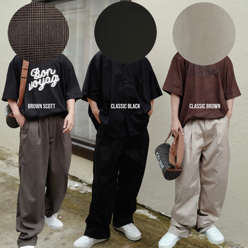 QCLOTH : กางเกง BUGGY Q ขาใหญ่สะโพกกว้าง ทรงสวย 🔥