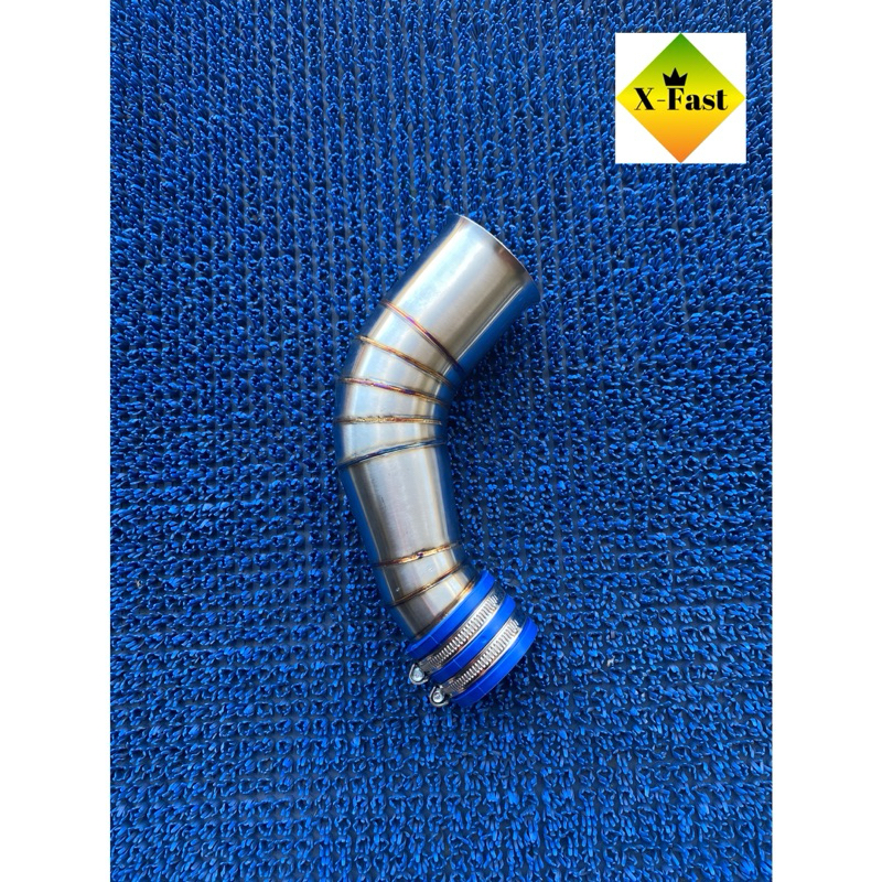 คอกรองเลส Forza350 ขึ้นU-Box ทรงโค้ง พร้อมคอยาง+เข็มขัดรัด อะไหล่แต่ง อะไหล่มอเตอร์ไซต์