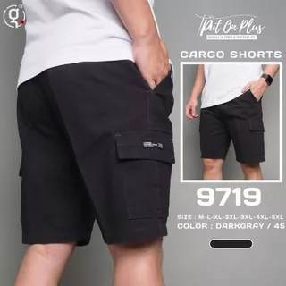GOODWIN - 9719 CARGO SHORTS กางเกงขาสั้นผู้ชาย เอวยืด คาร์โก้ ผ้าคอตต้อน