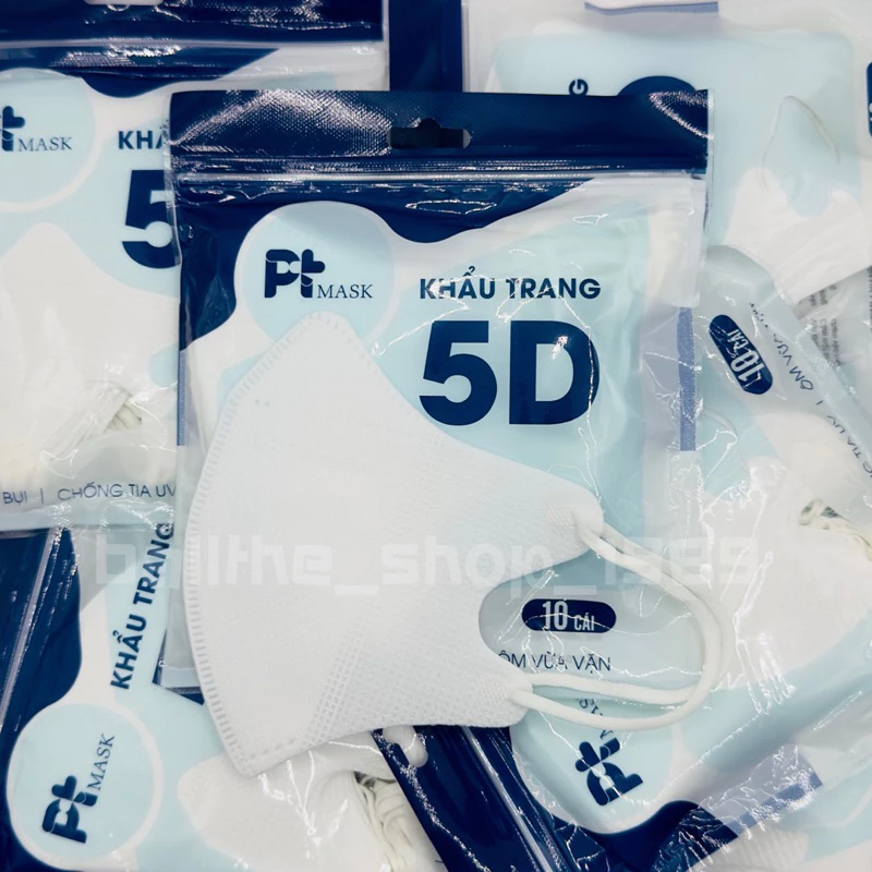 แมส5D คุณภาพพรีเมี่ยม 1 แพ็ค 10 ชิ้น งานหนา หน้ากากอนามัย 5D เเมสหน้าเรียว ใส่สบาย พร้อมส่ง