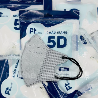 แมส5D คุณภาพพรีเมี่ยม 1 แพ็ค 10 ชิ้น งานหนา หน้ากากอนามัย 5D เเมสหน้าเรียว ใส่สบาย พร้อมส่ง