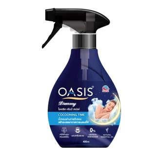 OASIS โอเอซิส สเปรย์ขจัดกลิ่นผ้า และเฟอร์นิเจอร์ พร้อมฆ่าเชื้อโรค ทั้ง 5 กลิ่น ขนาด 400 มล.