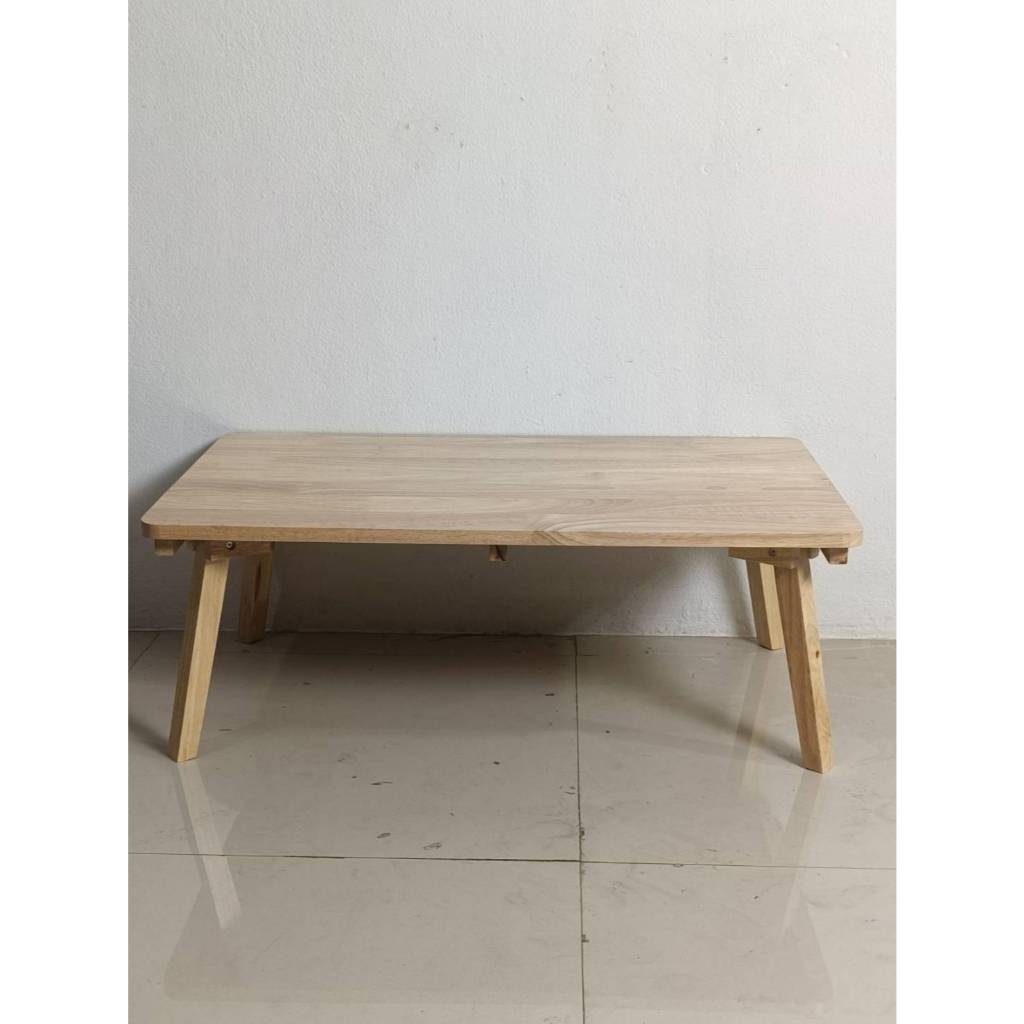 T06โต๊ะญี่ปุ่นเหลี่ยม(ลบมุม)80*50*28 CM.(หน้าโต๊ะไม้จ๊อย)
