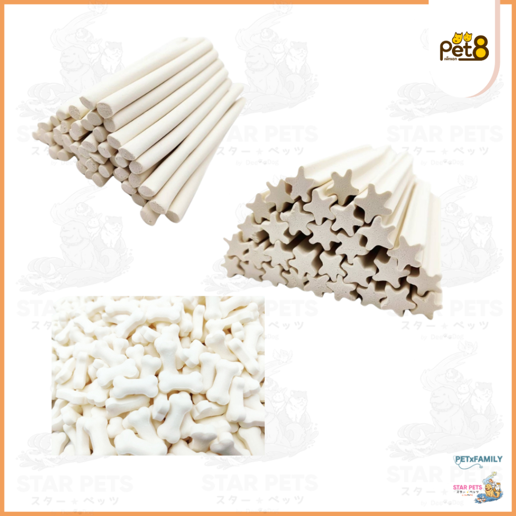 Pet8 เพ็ทแปด ขนมสุนัขและแมว นมแพะอัดเม็ด นมแพะสติ๊กขัดฟัน Goat Milk 100g. JDT56-59 - รูปที่ 2