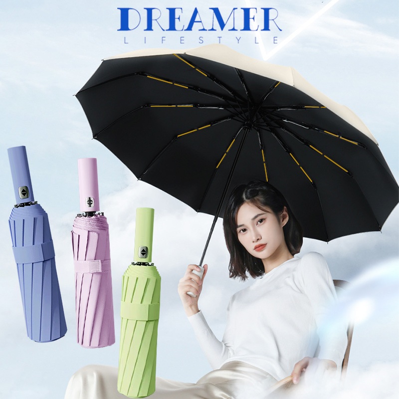 Dreamer แบบใหม่ โครงร่มแข็งแรง auto ร่มกันUV เปิดปิดเพียงปุ่มเดียว