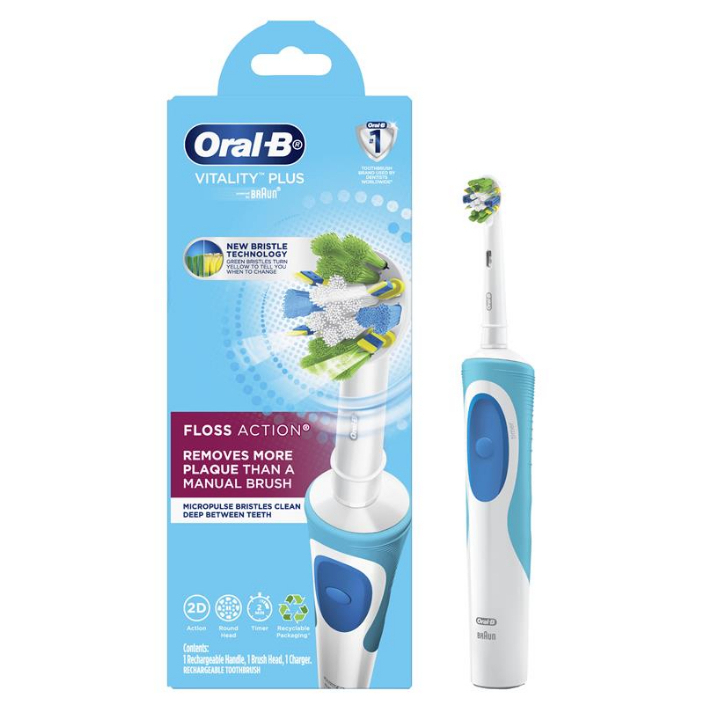 Oral B Vitality Plus Power Toothbrush Floss Action