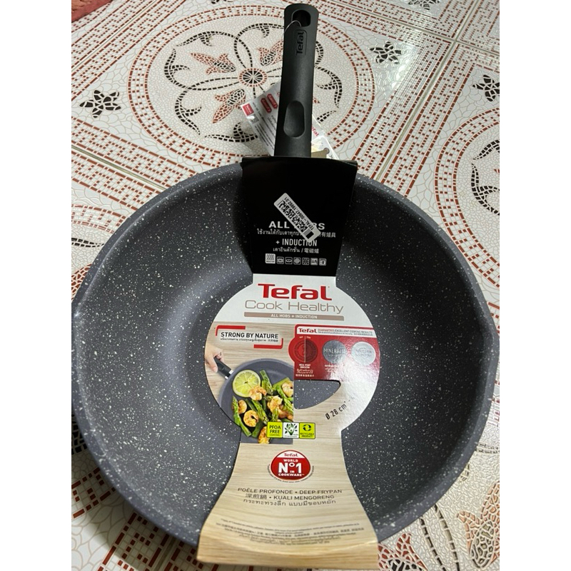 Tefal กระทะก้นลึก Cook Healthy ก้นอินดักชั่น ขนาด 28 ซม. ขอบ 2 หยัก รุ่น G1348695