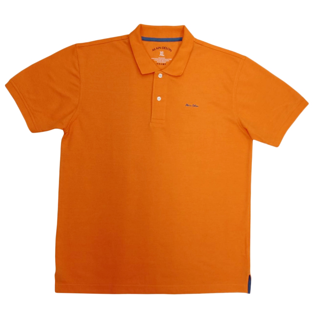 Alain Delon Polo เสื้อโปโล สีพื้น ผู้ชาย ไม่มีกระเป๋า รุ่น SSK018-1
