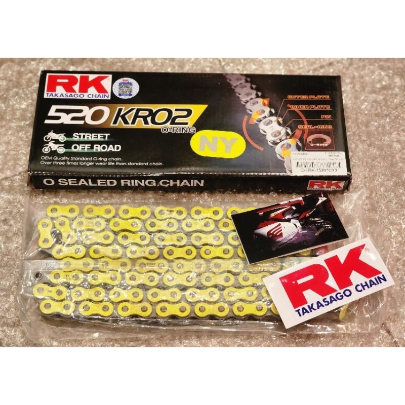 โซ่ขนาด 520  Rk o ring kro2 ของแท้ 🇯🇵