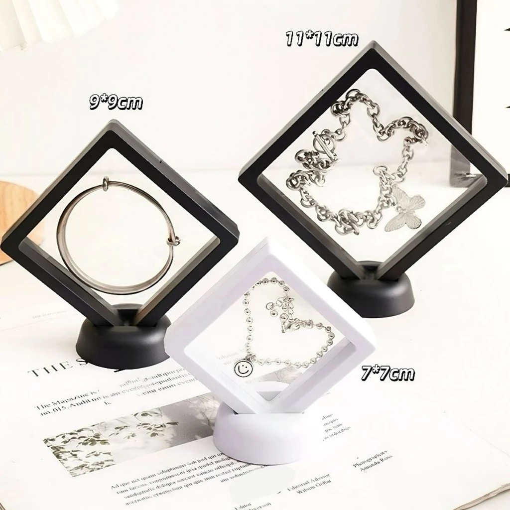 กรอบใส่พระ โปร่งใส3Dระงับกล่องเครื่องประ กรอบใส่โชว์เครื่องประดับ เคสโชว์ มีขาตั้ง ป้องกันฝุ่น หลายขนาด ตลับใส่พระ กล่อง