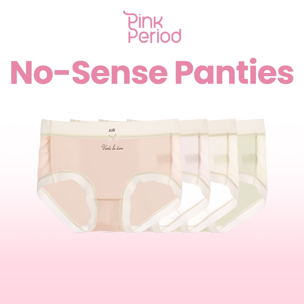 Pink Period กางเกงใน กางเกงชั้นในผู้หญิง ไม่อับ นุ่มลื่น สวมใส่สบายและไร้ร่องรอย บางเบา ยืดหยุ่นได้ดีมากๆ สวย ยืดดี