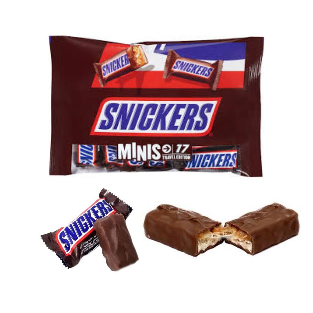 ช๊อกโกแลต Snickers minis 1 ถุง มี 17 ชิ้น 333g นำเข้าจากอียิปต์ BBF 03/08/25