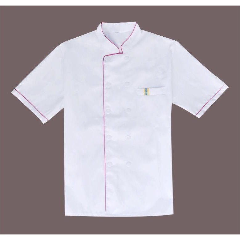 ชุดเชฟ3ชิ้น เสื้อ+ผ้ากันเปื้อน+หมวก UNISEX Chef overalls LONG ชุดเชฟทำอาหาร เสื้อแขนยาว - รูปที่ 2