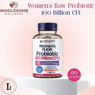 Wholesome Wellness Women’s Raw Probiotic 100Billion CFU โพรไบโอติก สำหรับผู้หญิง 60cap
