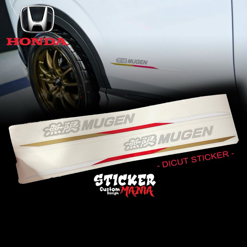 (1คู่) สติกเกอร์ MUGEN เวอร์ชันใหม่ สำหรับติดชายประตู สติกเกอร์ฮอนด้า