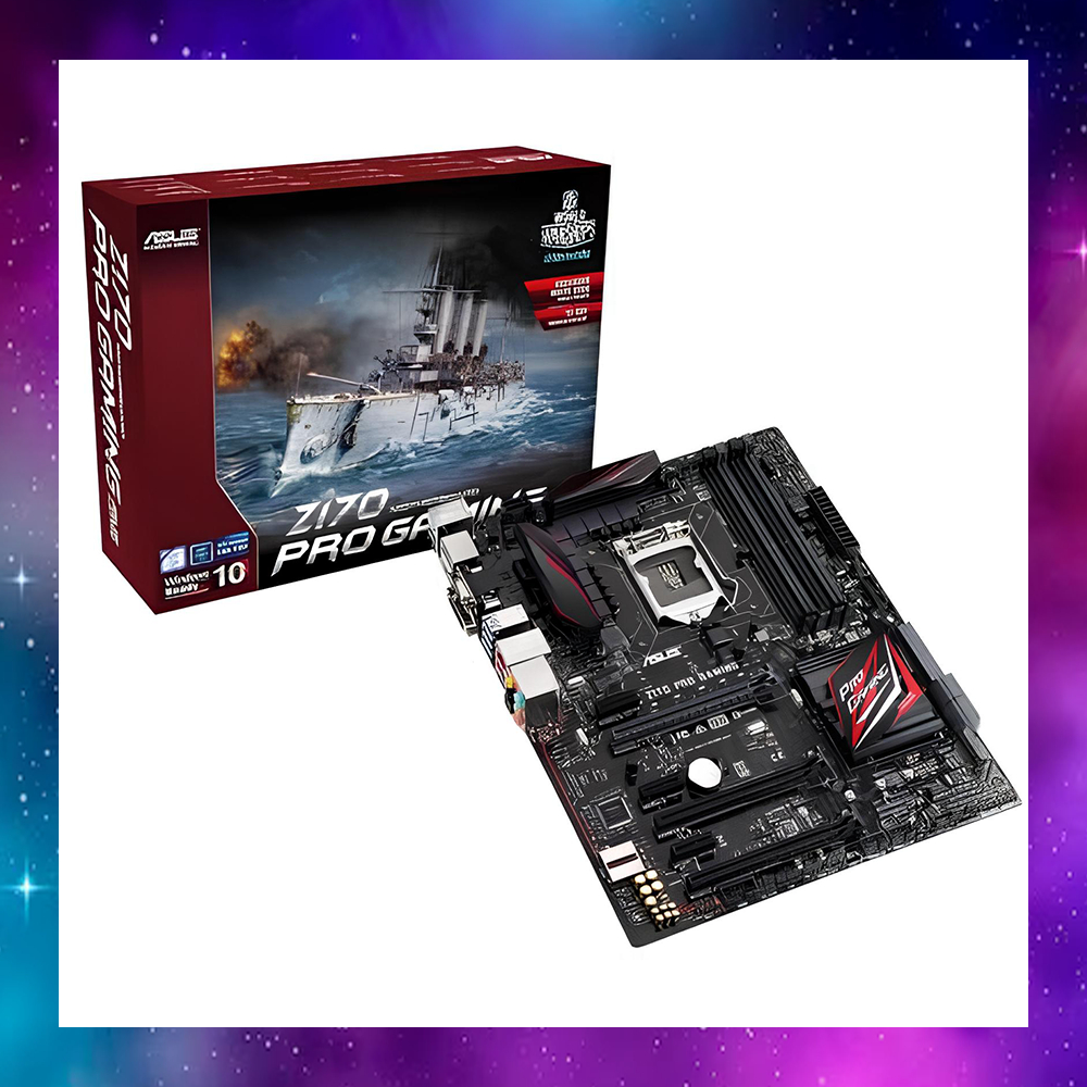 MAINBOARD (เมนบอร์ด) 1151 ASUS Z170 PRO GAMING GEN6-7 6GPU ไม่มีฝาหลัง ใช้งานปกติ