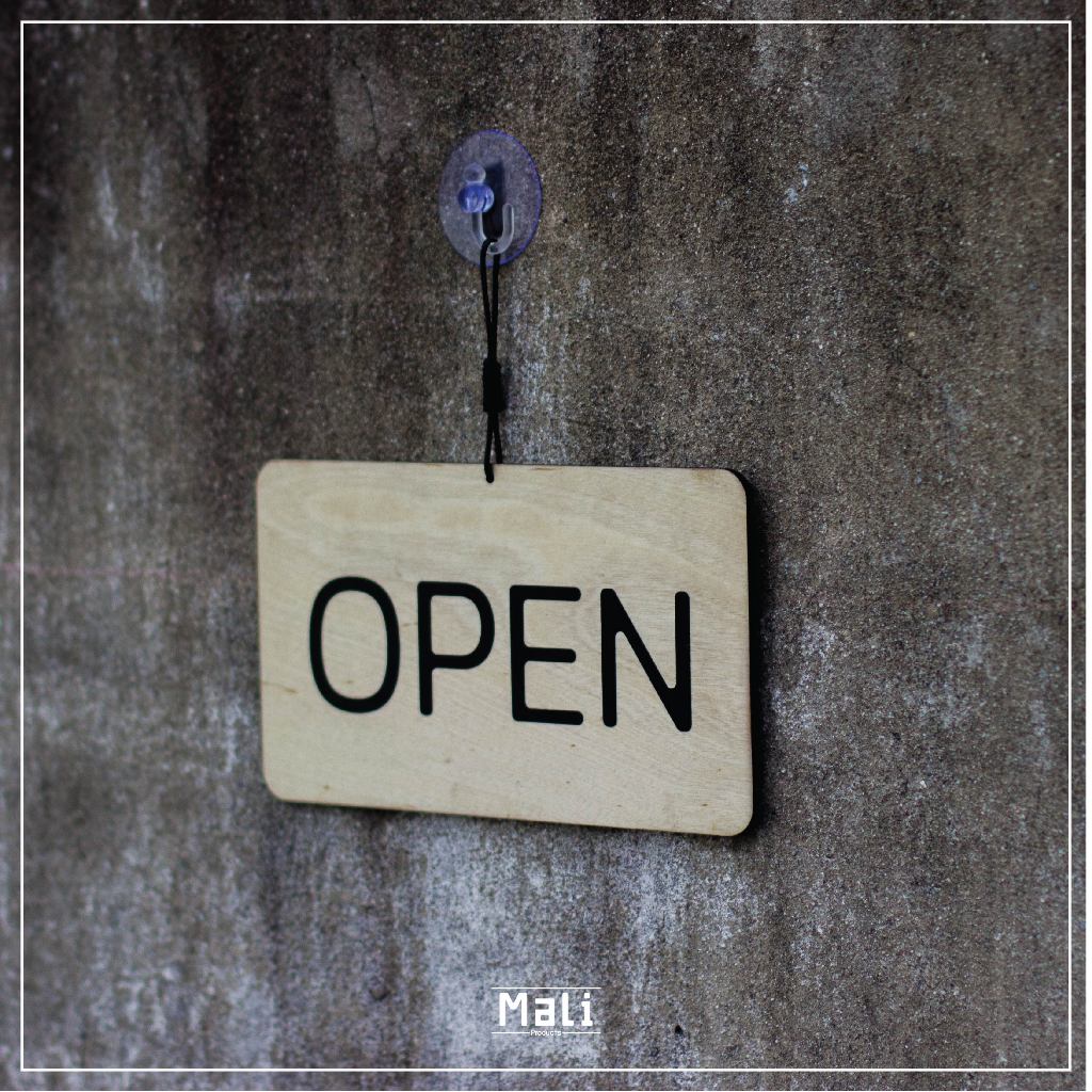 ป้าย เปิด/ปิด OPEN/CLOSED ไม้ ราคา ถูกที่สุด ดีลบีเคเค แกลเลอรีภาพที่ 3