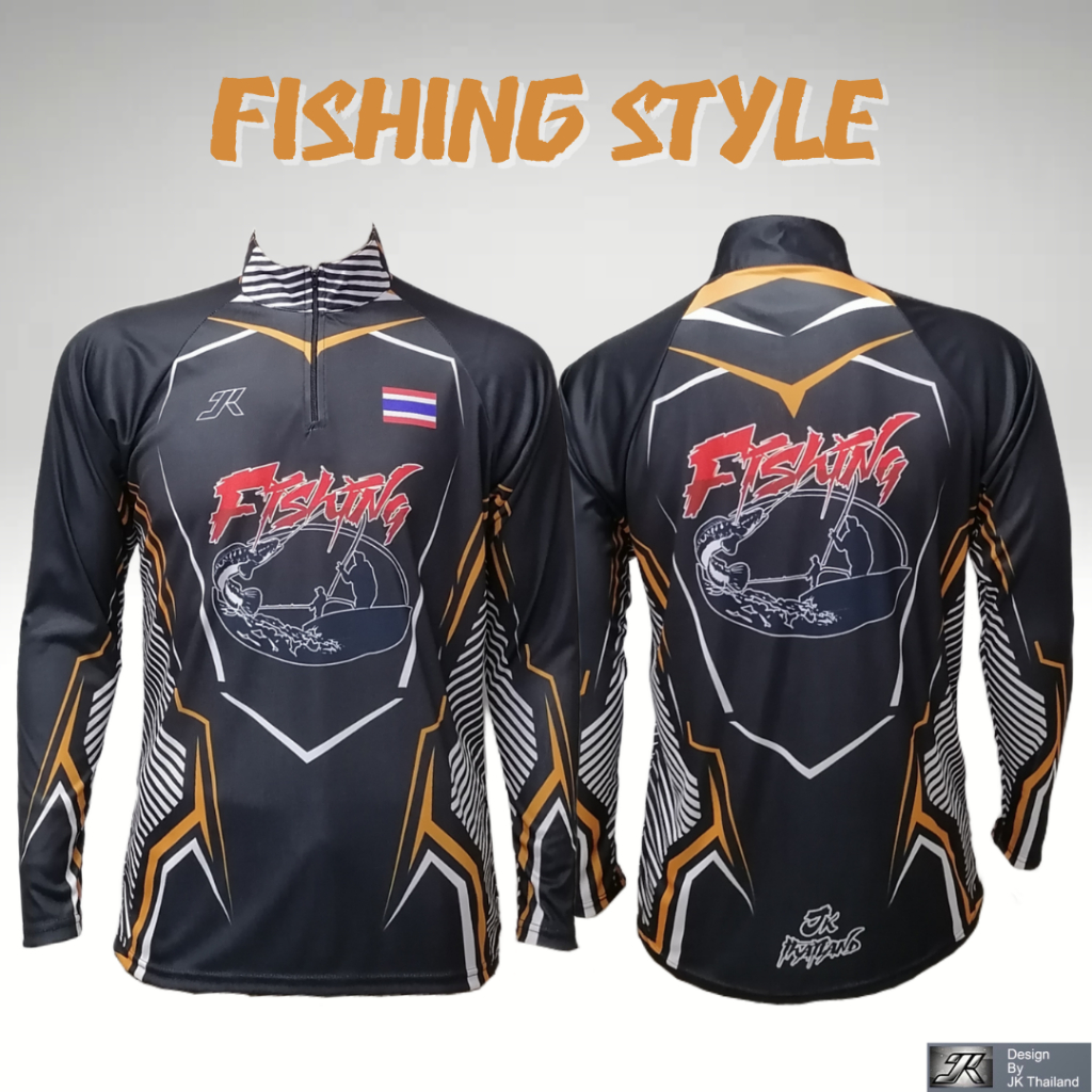 FISHING STYLE เสื้อตกปลาแขนยาว JK Thailand กันยูวีป้องกันรังสี UV 80%