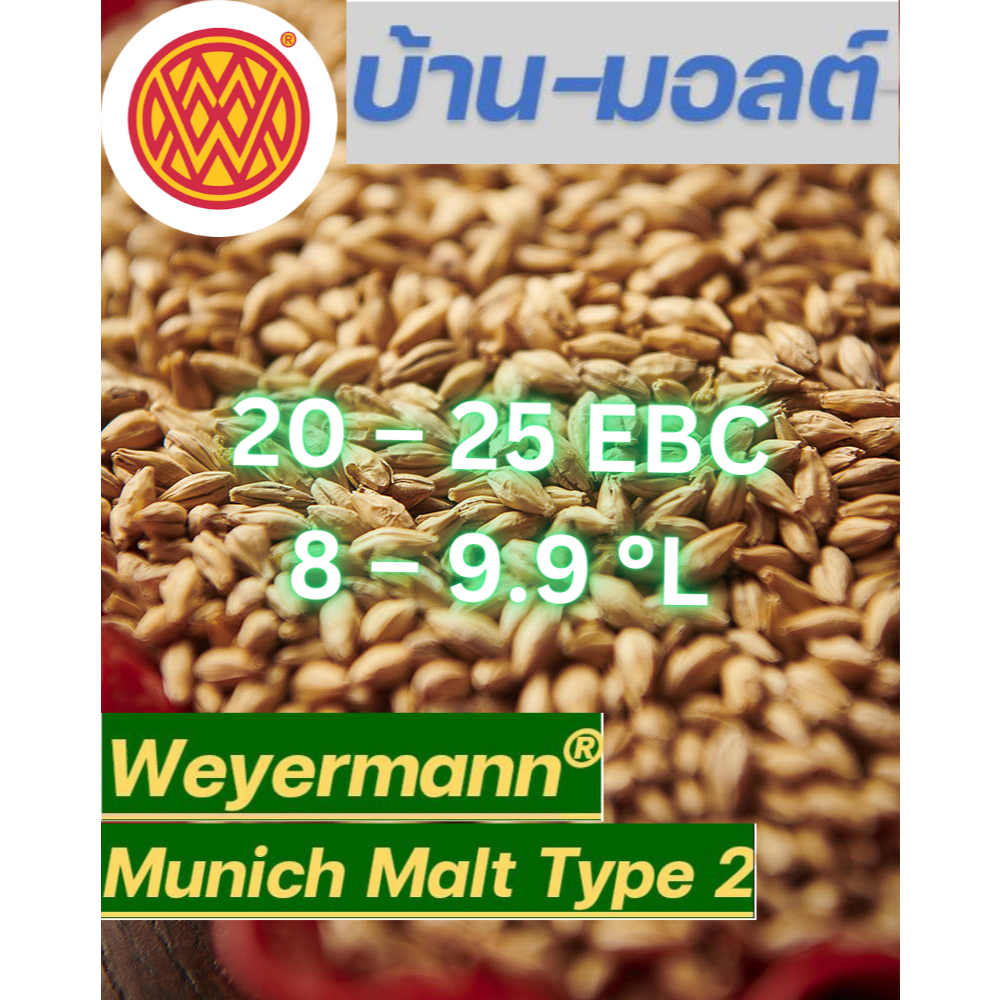 Weyermann® Munich Malt Type 2 Malt มอลต์