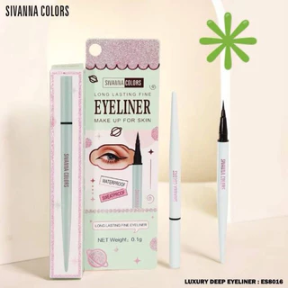 Sivanna อายไลเนอร์ สีดํา กันน้ำ ติดทนนาน เขียนง่าย เส้นเล็ก