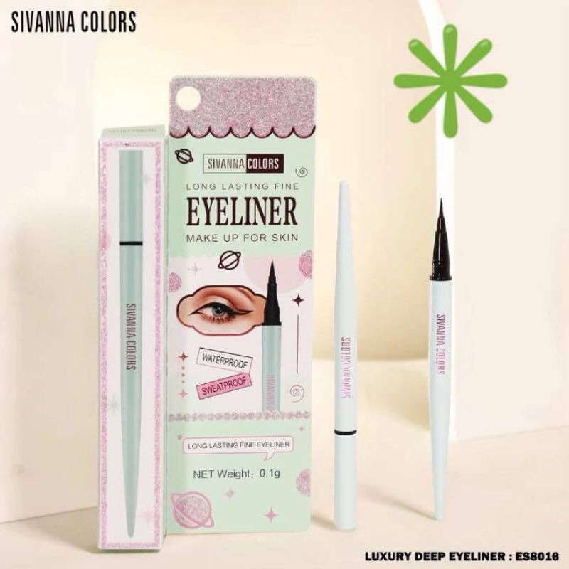 อายไลเนอร์ ES8008 และ ES8016 sivanna ติดทน กันน้ำ ไม่เลอะ รูปที่ 3
