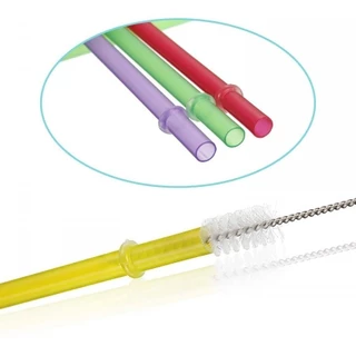 ￼พร้อมส่ง หลอดพลาสติกมีข้อppใส ขนาด26cm มี13สีให้เลือกค่ะ
