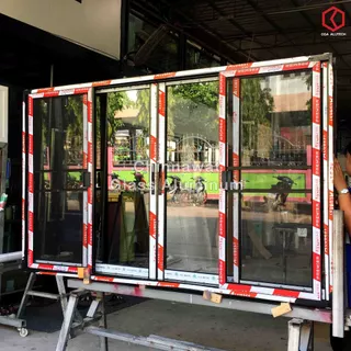 🏡200x120หน้าต่างบานเลื่อนอลูมิเนียม แบ่ง4ช่อง🏡พร้อมส่ง🚚ค่าส่งถูก🏡,คุ้มค่าคุ้มราคา🏡อลู 0.8 มิล🏡กระจก5มิล