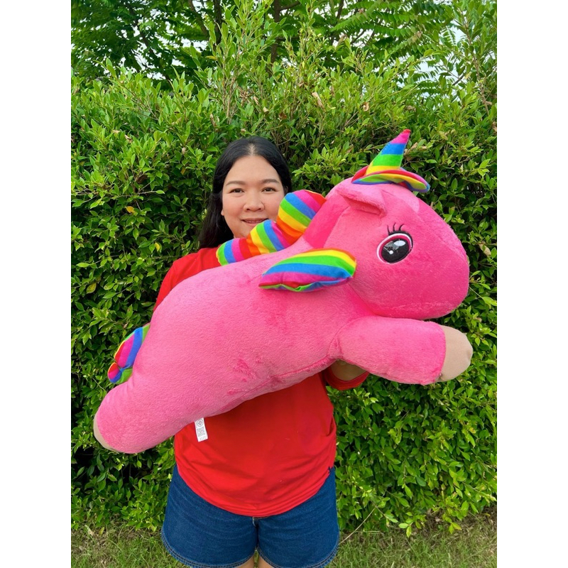 ยูนิคอร์น ขนาดกลาง 60cm ผ้าขนนุ่ม ด้านในใยสังเคราะห์ รุ่นขายดี