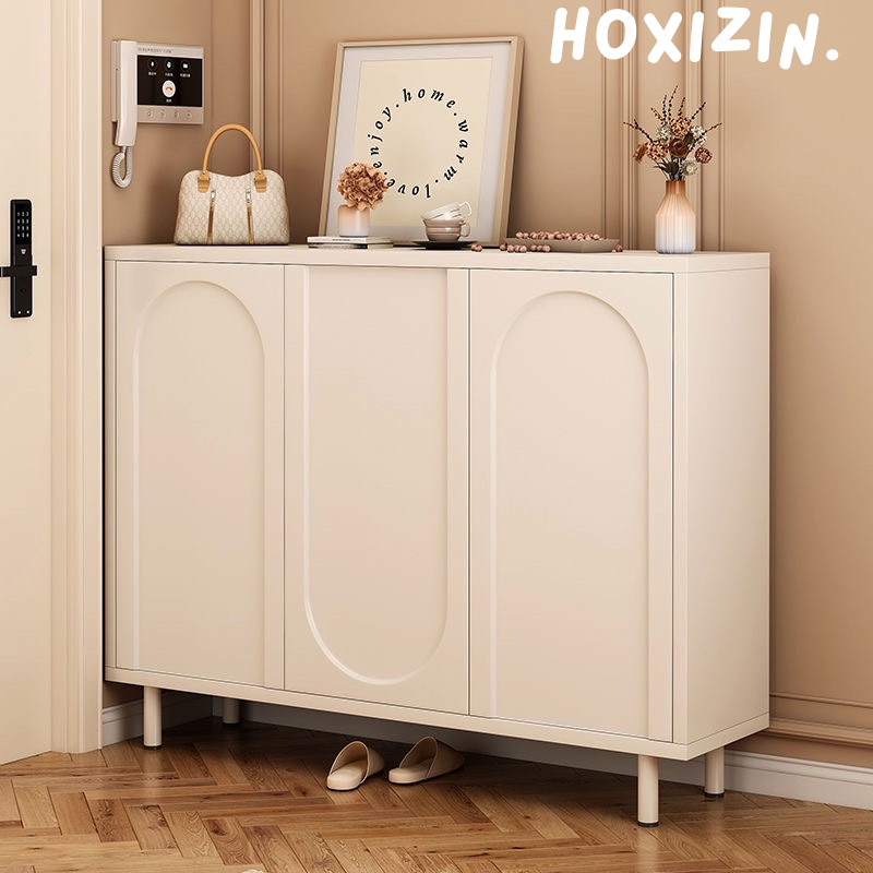 ตู้รองเท้าชั้นวางปรับระดับได้ Shoes Cabinet ตู้เก็บของอเนกประสงค์สไตล์มินิมอล ไม้คุณภาพ สวยแข็งแรง