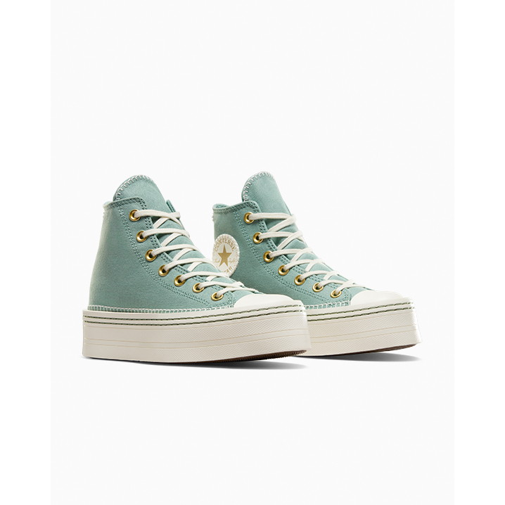 CONVERSE รองเท้าผ้าใบ รุ่น CTAS MODERN LIFT STITCH SICH HI GREEN A07547CF_U4GNXX