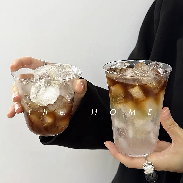 【พร้อมส่งในไทย】แก้วกาแฟ แก้วค็อกเทล ลาเต้ แบบบาง ปากกว้าง สําหรับใส่เครื่องดื่มเย็น