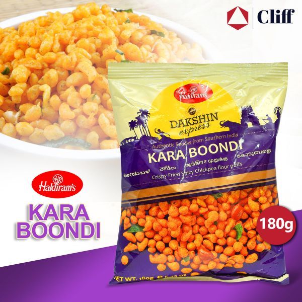 Haldiram's Dakshin Express Kara Boondi Crispy Fried Spicy Chickpeas Flour Puffs 180g