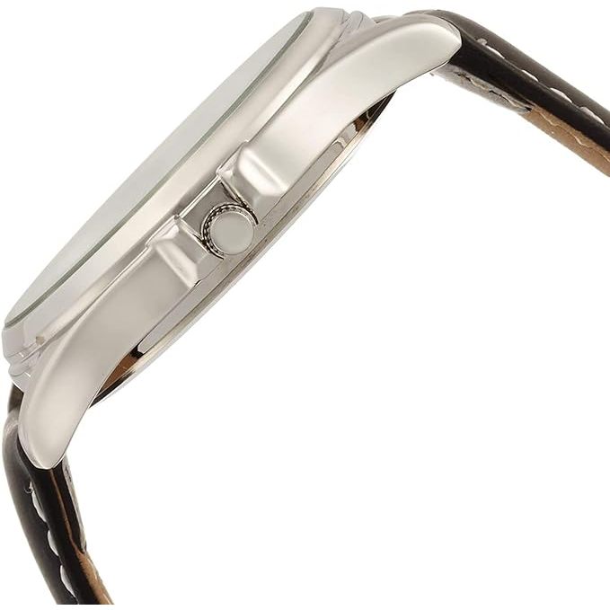 CITIZEN watch analogue, waterproof, date, leather belt D026-304 Men's white direct from japan