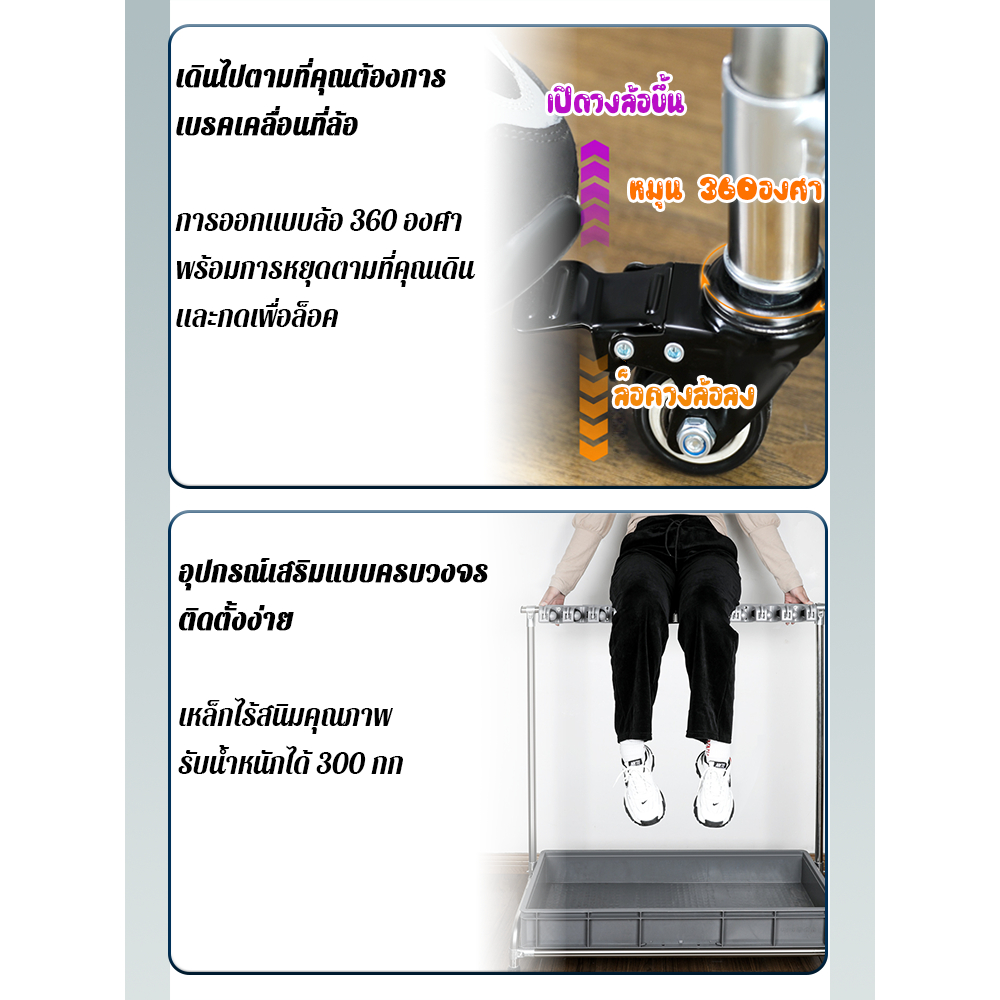 ชั้นวางไม้ถูพื้นสแตนเลส ชั้นแขวนไม้กวาด อุปกรณ์ทำความสะอาดจัดเก็บของ ไม้กวาดแบบตั้งที่เก็บของสำหรับระเบียง
