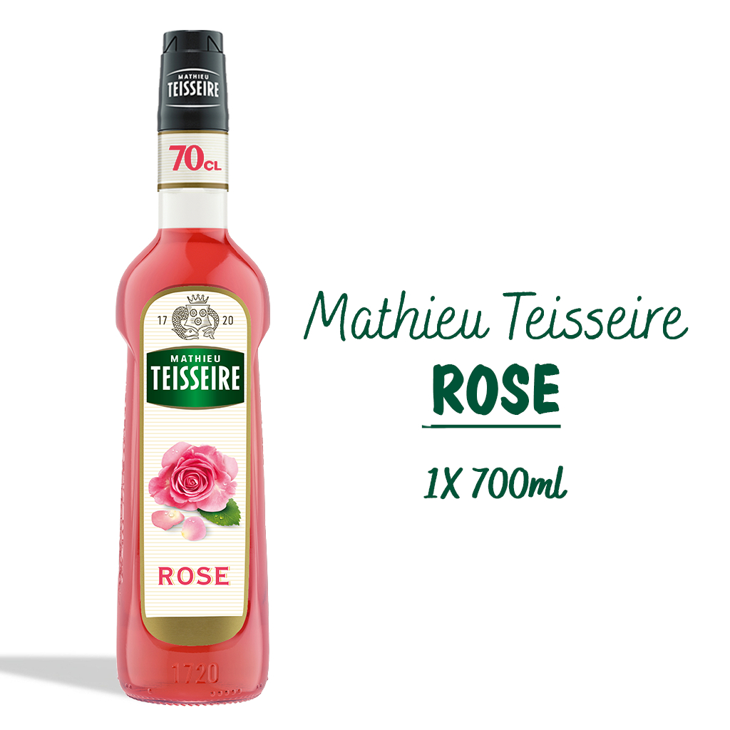 Mathieu Teisseire น้ำเชื่อมกลิ่นกุหลาบ 700มล. | Mathieu Teisseire Rose Syrup