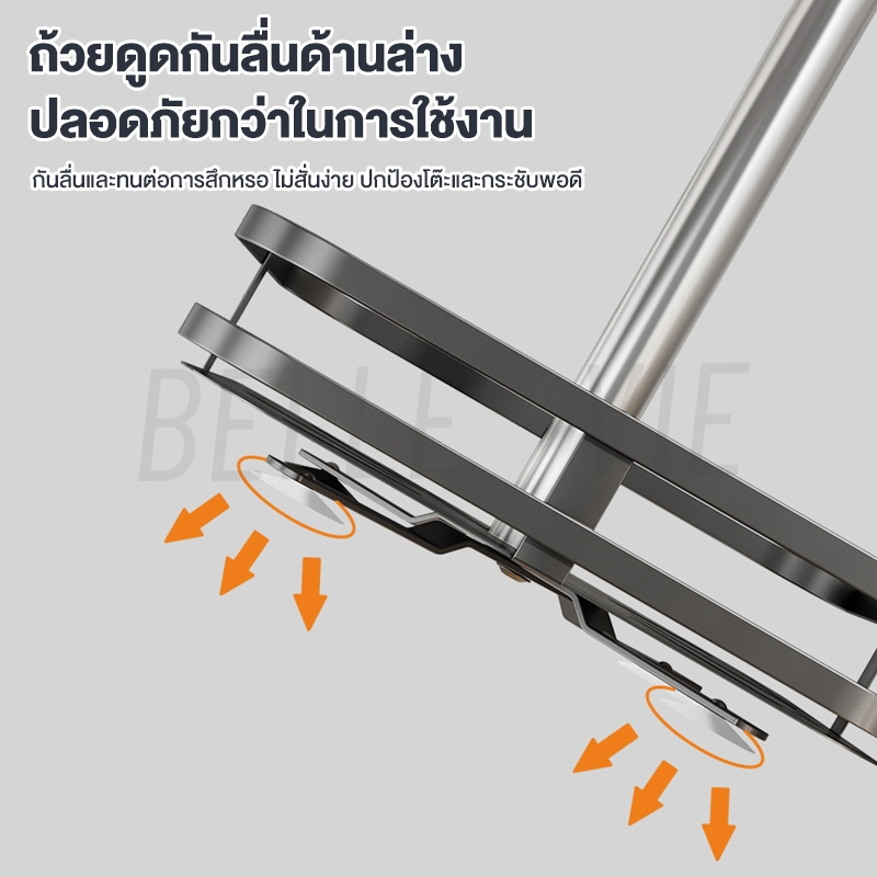 AABO1-3ชั้น​ 360° ที่วางเครื่องปรุง หมุนได้ ชั้นวางเครื่องปรุง รสแบบหมุนได้ ชั้นวางครัวสแตนเลส ชั้นวางของครัวอเนกประสงค์ - รูปที่ 5