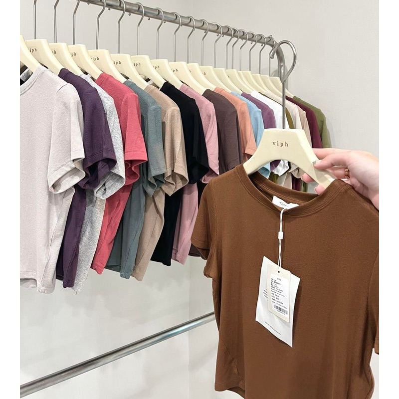 Basic Crop เสื้อยืดผ้านิ่ม ไม่ต้องรีด