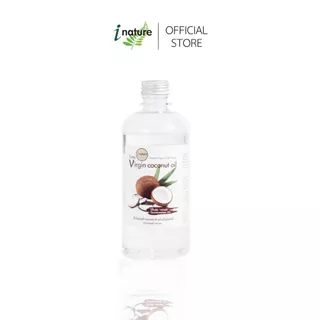 (เเถมฟรี ฝาปั๊ม ) i nature coconut oil 100% น้ำมันมะพร้าวสกัดเย็น 500 มล.