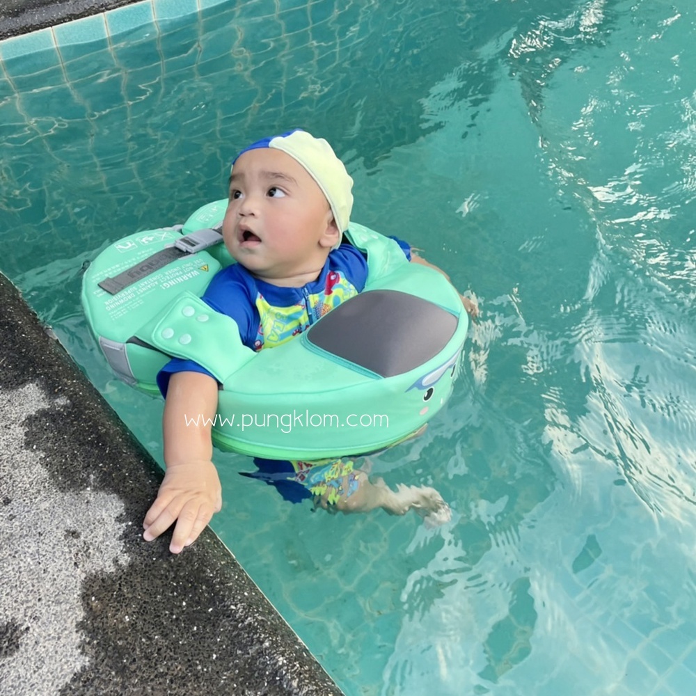 MAMBOBABY ห่วงยางไหล่ ไม่ต้องเป่าลม ม่านบังแดด UV ทุ่นลอยน้ำ 8-36 เดือน ของแท้ประกันศูนย์ไทย 1 ปี