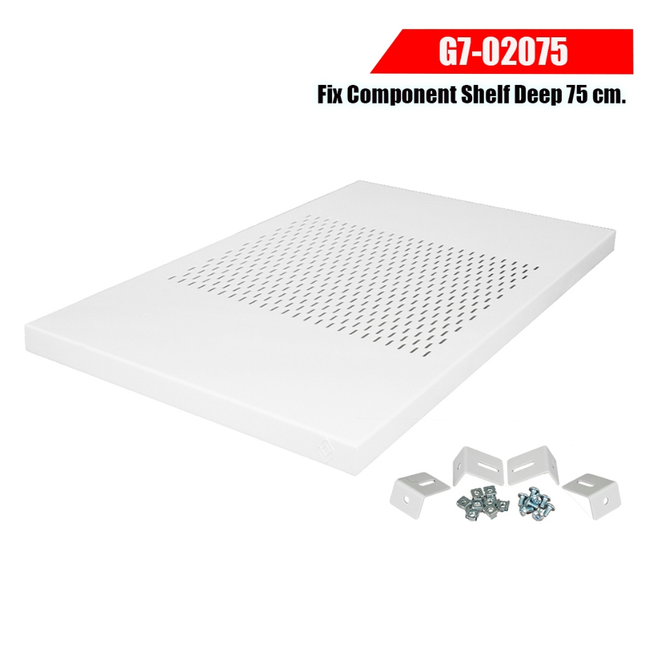 GERMANY G7-02075 FIX COMPONENT SHELF Deep 75 cm. for RACK 90 cm. 100 cm ถาดยึดน็อต 4 ด้าน